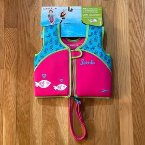 NIP Speedo KIDS Size L (45-60lbs) UV Neoprene Swim Vest